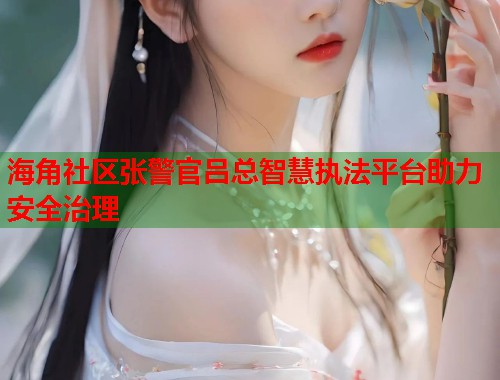 海角社区张警官吕总智慧执法平台助力安全治理  第2张